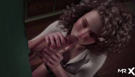 [Gameplay] TreasureOfNadia - Took so much cum in her mouth E1 #44