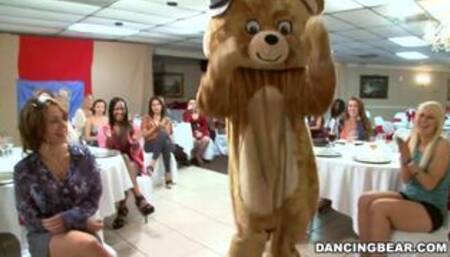 Big Dick Male Strippers and a Fluffy Dancing Bear Entertaining Women (db992