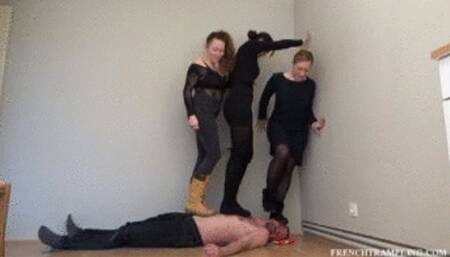 2208 Boots trampling with Jina Lysa Noemie