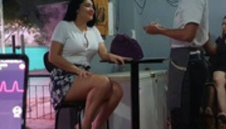 Martinasmith1 Squirt Hard over the Waiter at the Bar