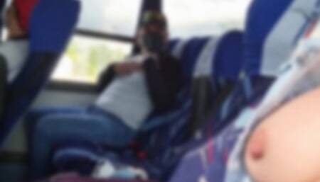 Bus Passenger Caught me Teasing my Body and he Helps me Squirt