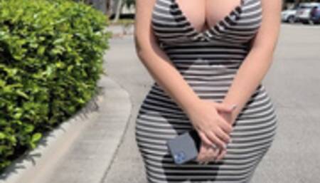 Lucky Guy Picks up Hot Big Tits and Big Ass PAWG after a Fight with her BF