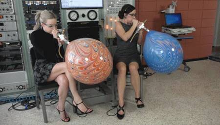 Ama Rio and Sage Pillar Blow Suzuki Peacock Balloons to Bursting (MP4 - 1080p)