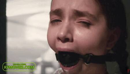 Arina - Chair bondage, ballgag and drooling (HD 720p MP4)