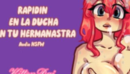 Rapidín en la ducha con tu hermanastra - Erotic Audio Español- KittenDai