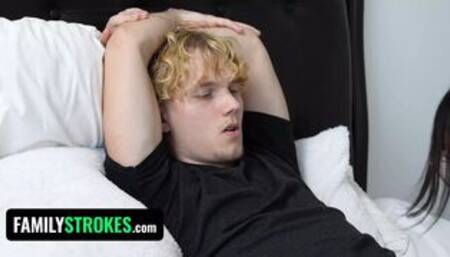 Family Strokes - Big Titted Teen Lets Her Horny Step Brother Finger Fuck Her And Swallows His Cum