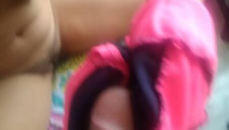 My Husband Asked me to Clean my Pussy and Bull's Cock after Creampie with my Sportswear Shorts Fetis