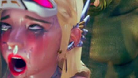 Justice Powerful  Battle to Darkness Goblin - 3d Hentai Animation