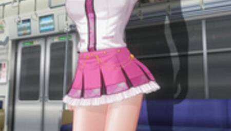 3D HENTAI Schoolgirl didn't Wear Panties on the Train (Part 1)