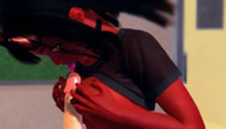 Succubus Meru best Titsfuck in Classroom Hentai