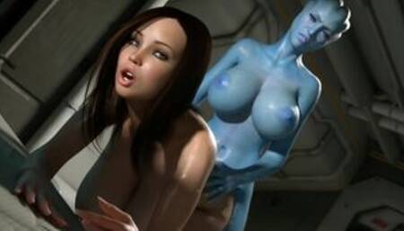 LUNAR Harvest - FUTA Martian Fuck sexy Earth girl on Space ship