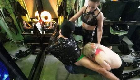 Let this bitch suck a cock training