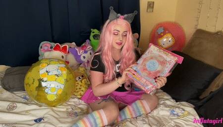 Kuromi Blows Up My Melody Inflatable Swim Ring