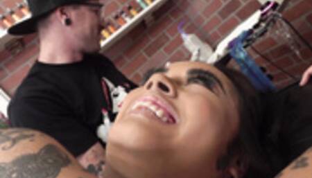 Jada Cruz gets a new face tattoo and a hard fucking