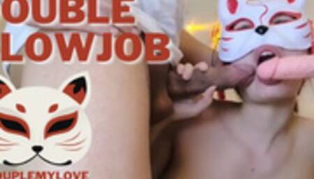 Double Blowjob with Dildo - CoupleMyLove