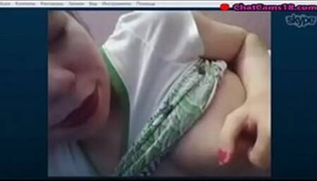 girl caught on webcam part 39 skype