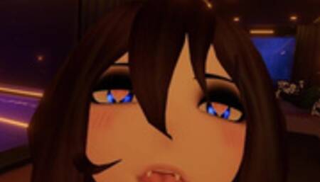 Mute nympho sucks your dick and rides you wildly until she cums in VRChat.