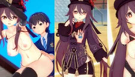 [Hentai Game Koikatsu! ]Have sex with Big tits Genshin Impact HuTao.3DCG Erotic Anime Video.