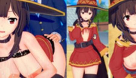 [Hentai Game Koikatsu! ]Have sex with Big tits KonoSuba Megumin.3DCG Erotic Anime Video.