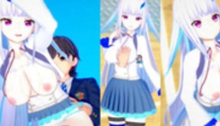 [Hentai Game Koikatsu! ]Have sex with Big tits Vtuber Lize Helesta.3DCG Erotic Anime Video.