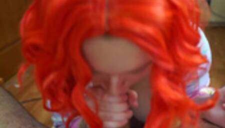 He Cum two Time! Blowjob, Doggy Sex and Titsjob by Hot Redhead