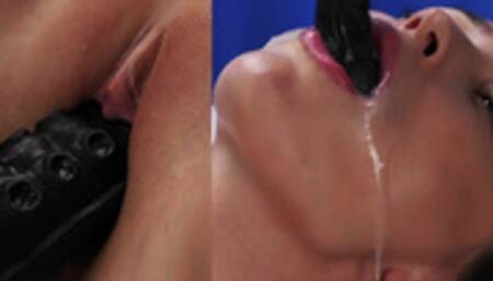 Real Life Hentai - Mr. Alien Cums all over Ahegao Alya Stark - Bukkake and Creampie her - inside Cam