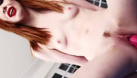 Real Life Hentai - Ahegao Redhead Fuck Dildo Creampie and Bukkake in the Boxing Ring - Lottie Magne