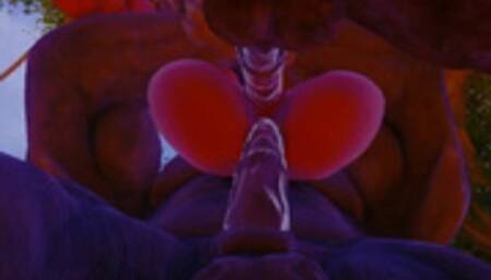 Фурри С огромными членами устроили моей жене двойное проникновение