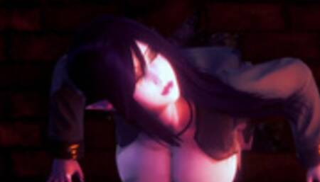 3D HENTAI Dark Elf Stuck in Fireplace and Fucked