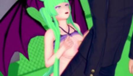 Morrigan Sexy Big Tits Succubus {コイカツ!/3d Hentai}