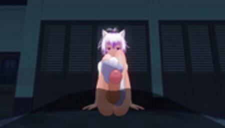 3D HENTAI Schoolgirl Footjob your Cock