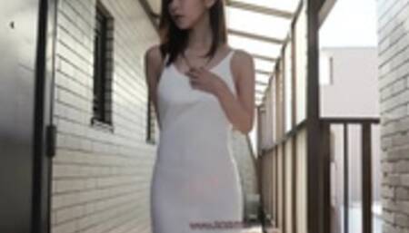 A Married Woman With A Big Ass Is Walking Through The Apartment Building Showing Off Her Thong Panties [Decensored]