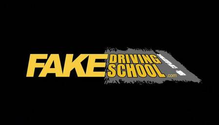 Fake Driving School Czech babe Nikky Dream orgasms during hard fucking