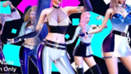 [MMD] EXID - DDD Sexy Kpop Dance Kda Ahri Akali Kaisa Evelynn Seraphine Kda all out