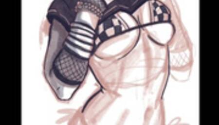 Kiwisunset Speedpaint, Cute Egirl Fanart Drawing, Bikini Drawing, Vertical Video