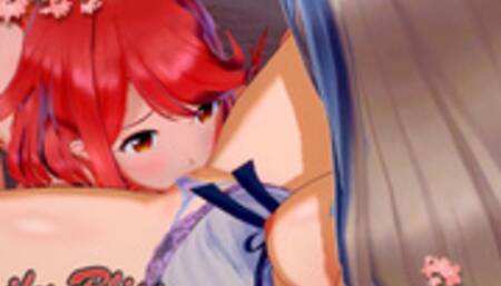 Pyra Licking Nia's Pussy. (Xenoblade Chronicles 2 Hentai)