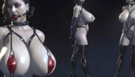 Resident Evil Village: Natural H Cup Tits BDSM Lady Dimitrescu - Ball Gag Bondage Special
