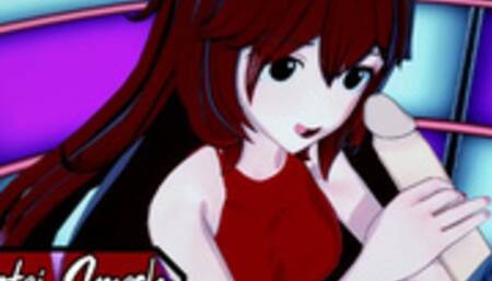 Girlfriend Deep Throating Cock and Swallowing Cum on Stage - Friday Night Funkin Hentai