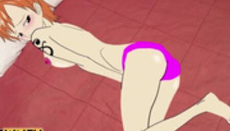 NAMI - ONE PIECE 2D Real World Anime Part 1 Big Japanese Ass Booty Masturbation Cosplay Hentai Neko
