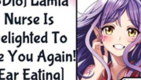 3Dio Lamia Nurse is Delighted to see you Again! Ear Eating ASMR Wholesome