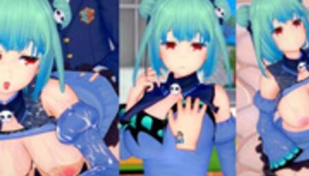 [Hentai Game Koikatsu! ]Have sex with Big tits Vtuber Uruha Rushia.3DCG Erotic Anime Video.