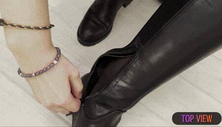 Hard CBT in Riding Boots (Top View) with TamyStarly - Ballbusting, Trampling, Femdom, Shoejob, Crush, Ball Stomping, Foot Fetish Domination, Footjob