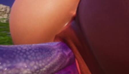 Furry Crocodile Sex with 2 Cocks 4K 60 FPS Animation