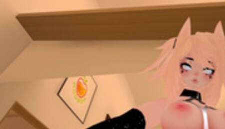 Dommy Mommy Plays with Bitch, VRChat, Lovense, Long Distance Sex