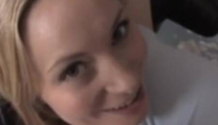 Sexy Blonde Aiden Starr Blowing and Tit Fucking a Hard Cock