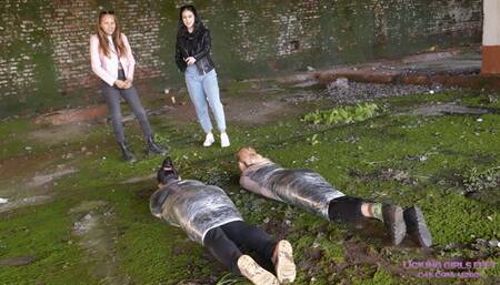 NICOLE and PAMELA - Humiliation of two worms for fun! (HD)