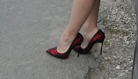 Maria's Red & Black Lace Casadei Blade High Heels Wal 3 (1920x1080)