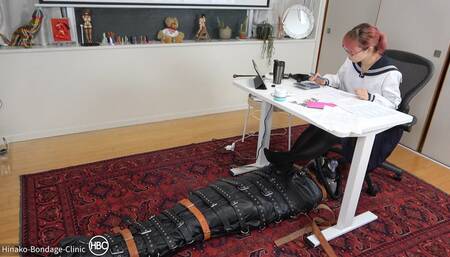 Sadistic School Girl (Cosplay) Ties up Slave and Sits on His Face While Studying!