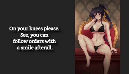 [FayGrey] [gremory Mansion Pt.1] Akeno Takes your Servitude Test (Joi Ruin CEI Degradation).