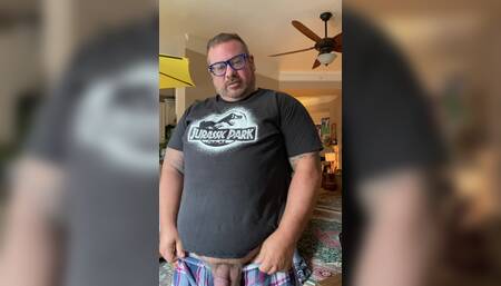 Hanging balls on country stepfather shooting huge loads